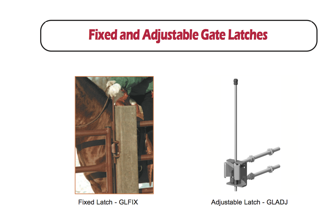 fixed and adjustable gate latches